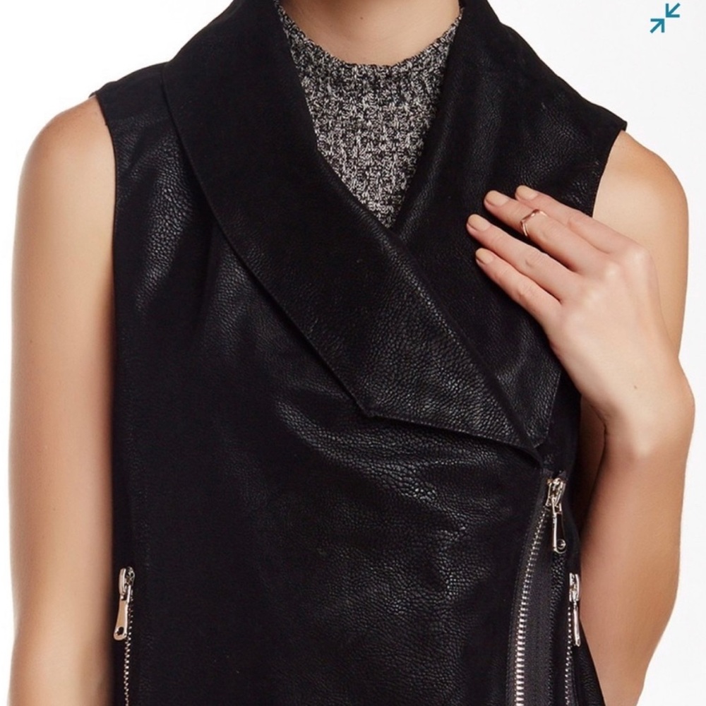 Fate Black Vest with Silver Zippers - size L - Picture 5 of 9